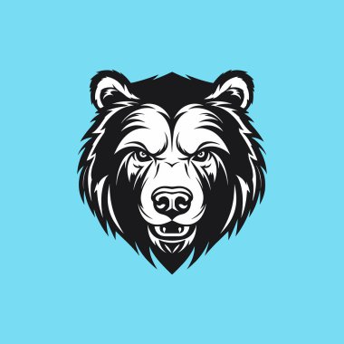 Bear Head logo tasarım şablonu