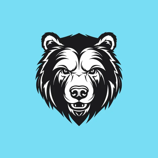 Modelo Design Logotipo Cabeça Urso —  Vetores de Stock