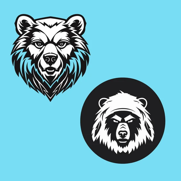 Διάνυσμα Του Θυμωμένος Κεφάλι Αρκούδας Μαύρο — Διανυσματικό Αρχείο