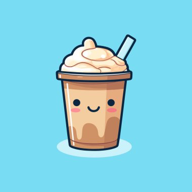 Lezzetli muhallebili kahverengi sütlü çay.