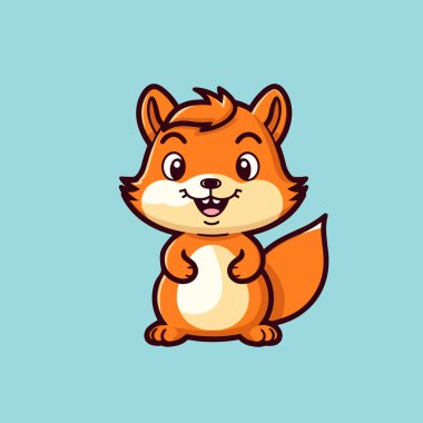 vektör şirin sincap çizgi film karakteri