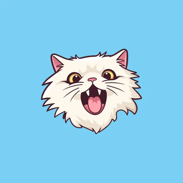 Katzenporträtzeichnung Schockierte Katze — Stockvektor
