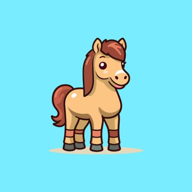 Çizgi film at çiftliği hayvan karakteri