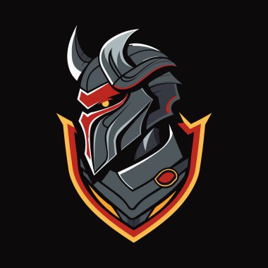 İllüstrasyonda ortaçağ Kara Şövalyesi