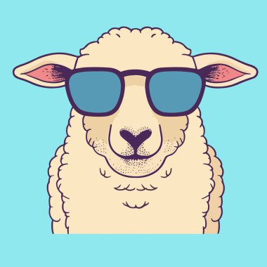 Güneş gözlüğü takan koyunların taşıyıcısı