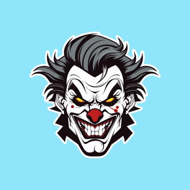 Mavi arkaplanda siyah joker etiketi