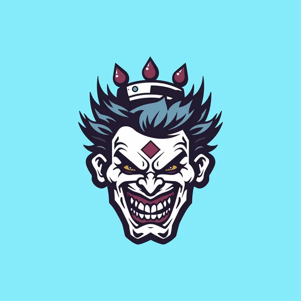 Joker Usure Couronne Vecteur Illustration — Image vectorielle