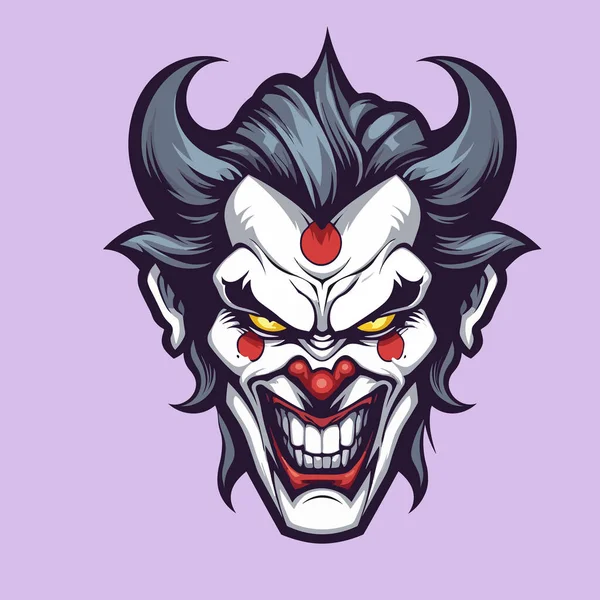 Vector Illustration Zombie Joker — Stock Vector
