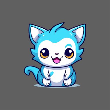 Çizgi film gülümseyen yayın balığı vektörü çizimi