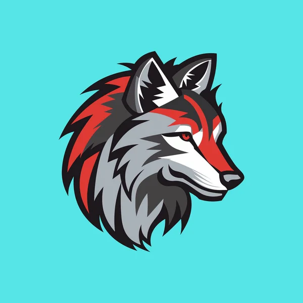 Coole Wolf Logo Vektor Illustration — Stockvektor