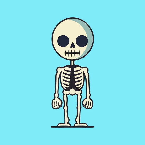 Feliz Halloween Esqueleto Ilustração Vetorial — Vetor de Stock