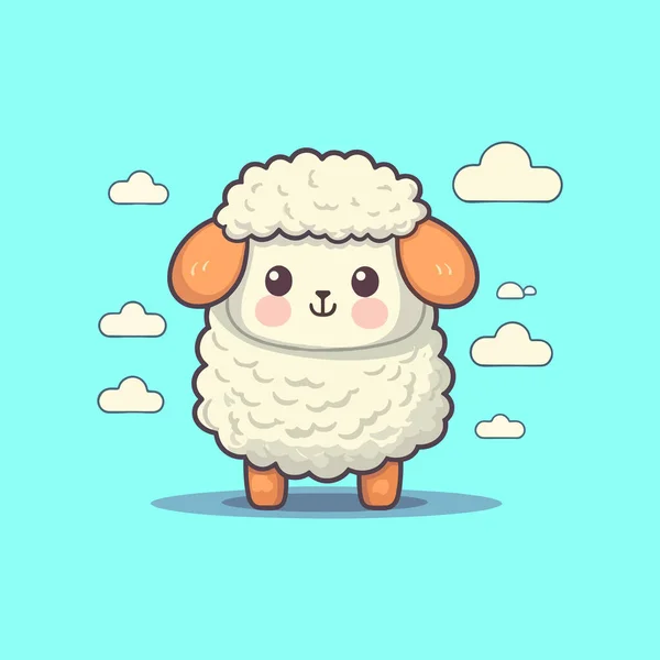 Owce Chmury Uroczy Wektor — Wektor stockowy