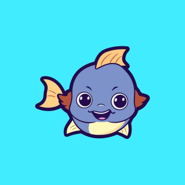 Görüntü simge maskot mavisi balığını temsil ediyor.