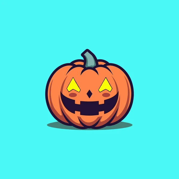 Cute Pumpkin Halloween Vector Graphic Element — Stock Vector