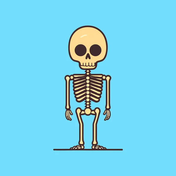 Esqueleto Humano Festa Halloween — Vetor de Stock