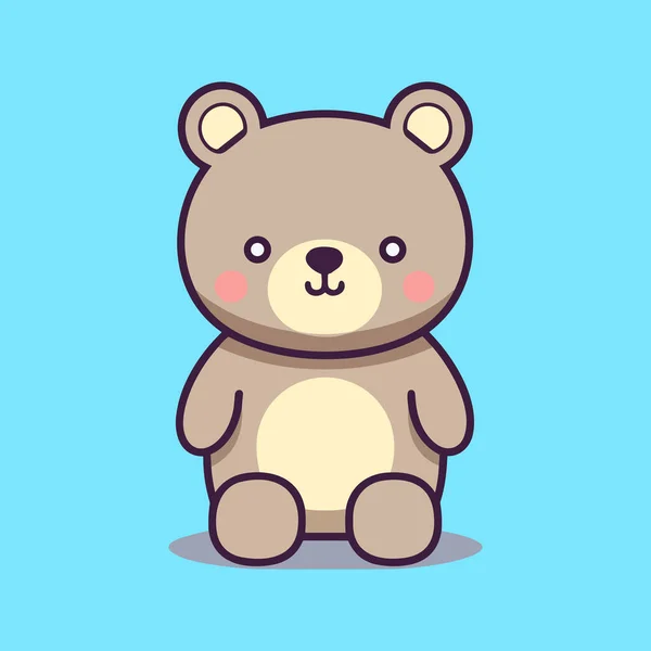 Niedlicher Bär Illustration Teddybär — Stockvektor