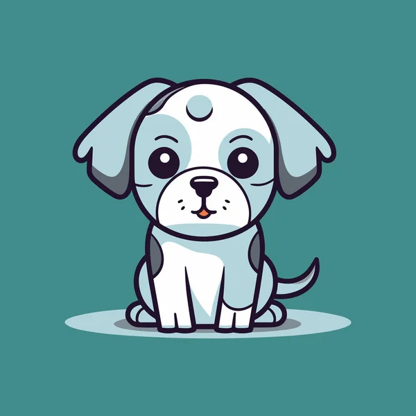 Lindo Perro Adorable Mascota Ilustración — Archivo Imágenes Vectoriales
