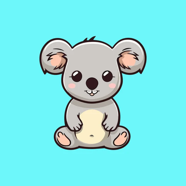 Słodka Kreskówka Koala Koala Clipart Wektor Ilustracja — Wektor stockowy