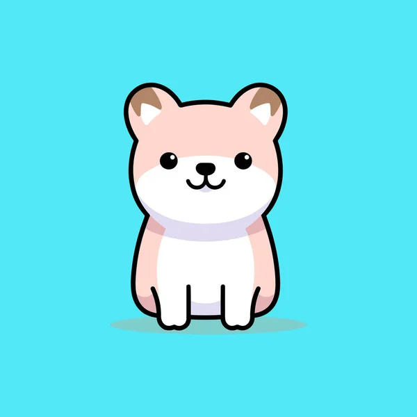 Cute Shiba Domestic Dog Vector Illustration — 스톡 벡터