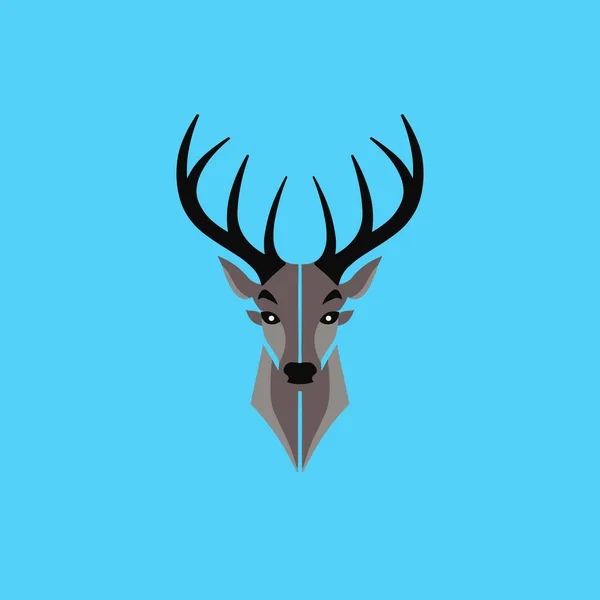 Deer Mascot Esport Logo Design Gaming — Stock Vector