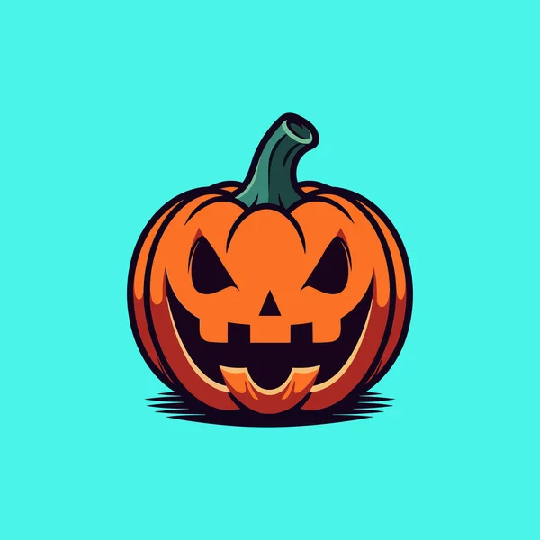 Dessin Main Citrouille Halloween Vecteur Illustration — Image vectorielle