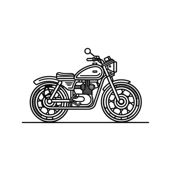 Motorrad Ikone Motorrad Silhouette Symbol Negativer Raum — Stockvektor
