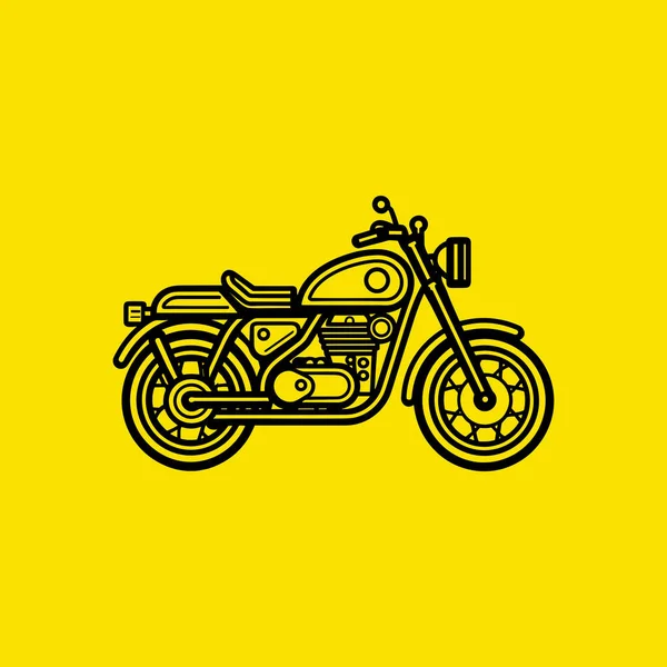 Vektor Illustration Mit Motorrad Vektorskizze — Stockvektor
