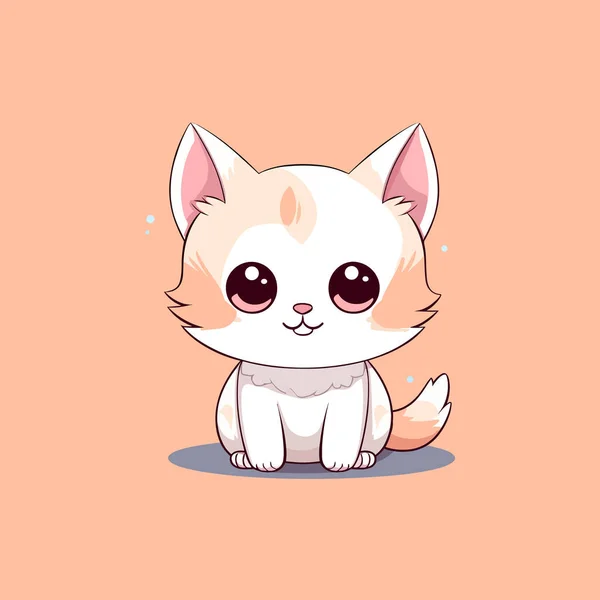 Happy Cute Cat Vector Ilustrace — Stockový vektor