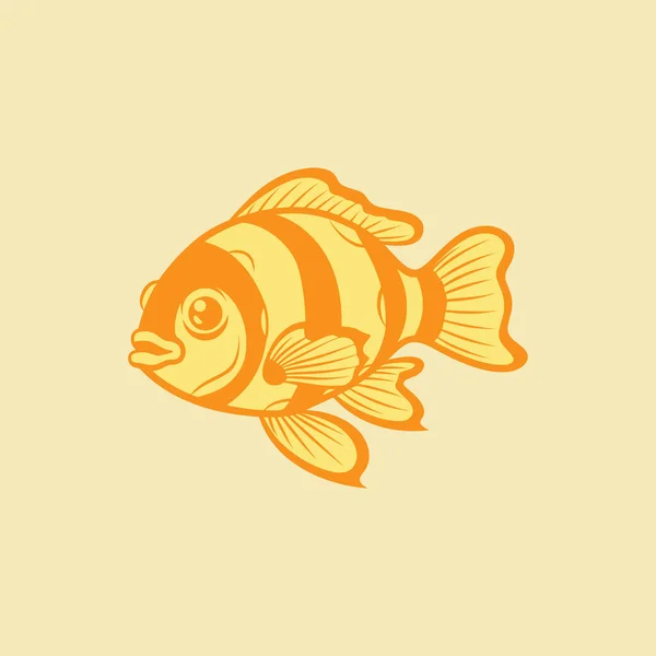 Sea Animal Series Clownfish Vector Illustration — 스톡 벡터