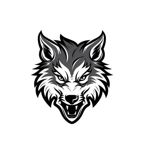 Lobo Cabeza Mascota Logo Vector — Vector de stock