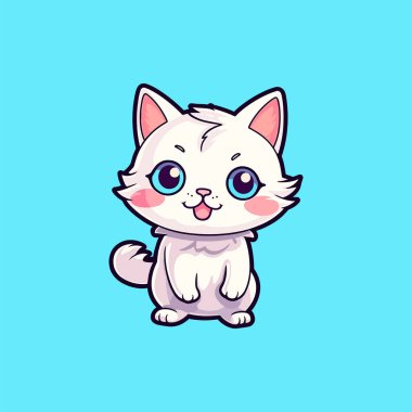 Gülümseyen kedi vektör illüstrasyonu 