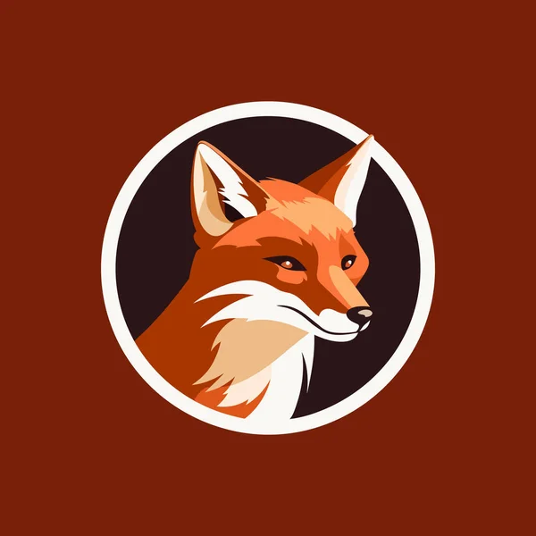 Vector Art Stylized Orange Fox Brown — Stock Vector