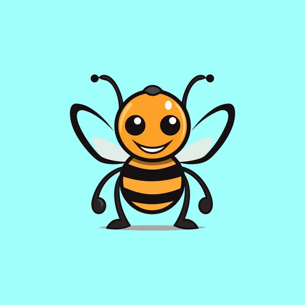 Векторний Мультфільм Усміхненої Бджоли — стоковий вектор
