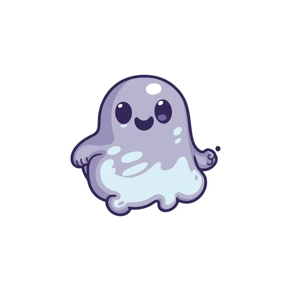 Ghost Flat Design Icône Halloween — Image vectorielle