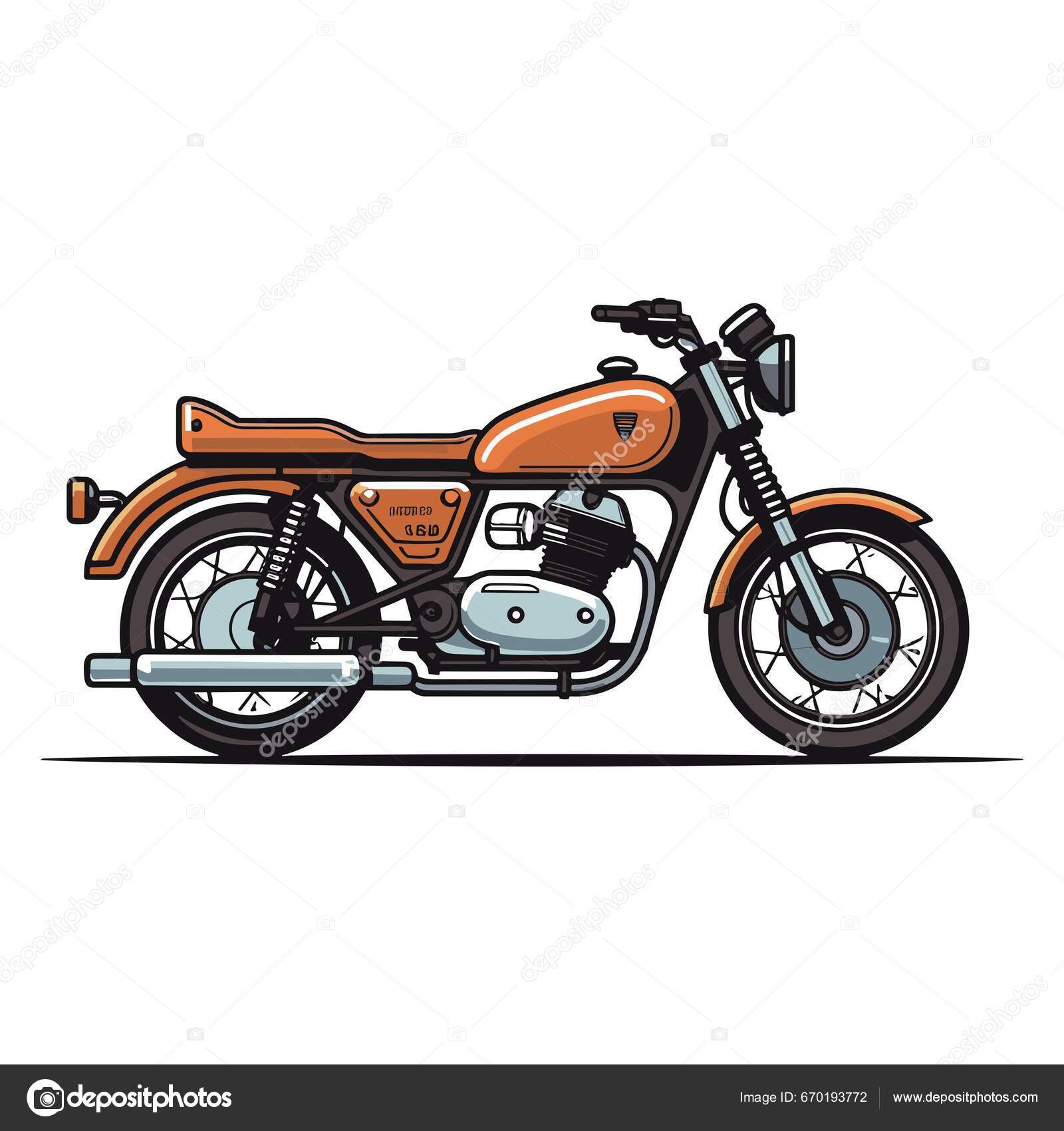 Desenho de motociclista em uma motocicleta, ilustração vetorial de contorno