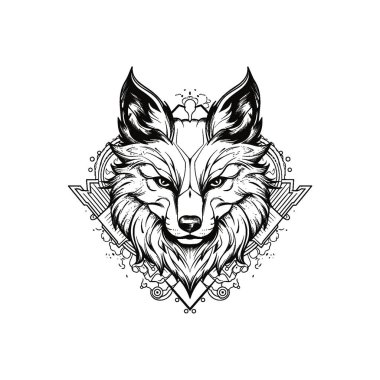 Kurt dövmesi çizgisi siyahla çiziliyor