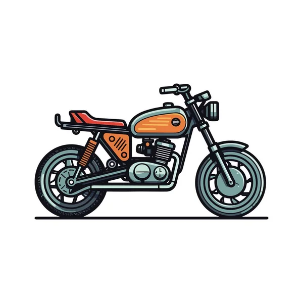 Motorbike Vector Estilo Dos Desenhos Animados — Vetor de Stock