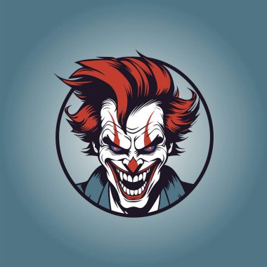 Terrifying Joker of Horror and Fear clipart