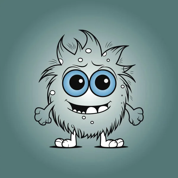 Endearing Stylu Kawaii Cute Monster Color Page — Wektor stockowy