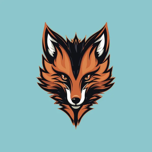 Vektor Illustration Eines Maskottchens Angry Fox Head — Stockvektor