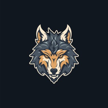 Etkileyici Kurt Kafa Maskotu Çizimi