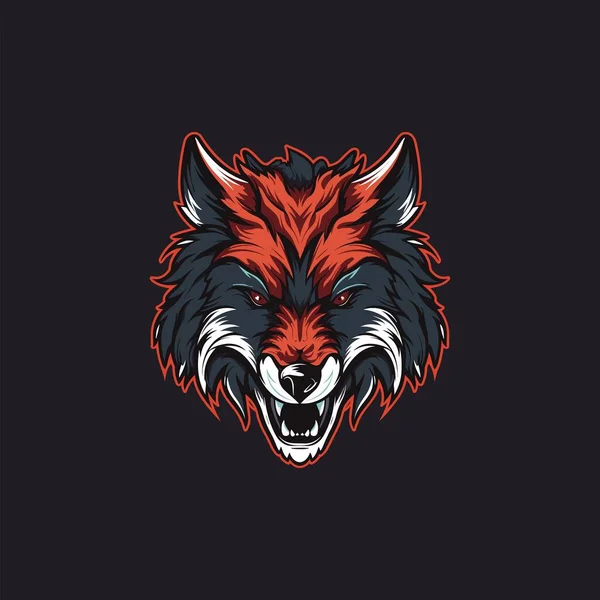 Stunning Wolf Head Mascot Graphic — Stock Vector