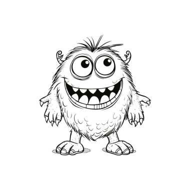 Monster Coloring Pages for Young Artists clipart