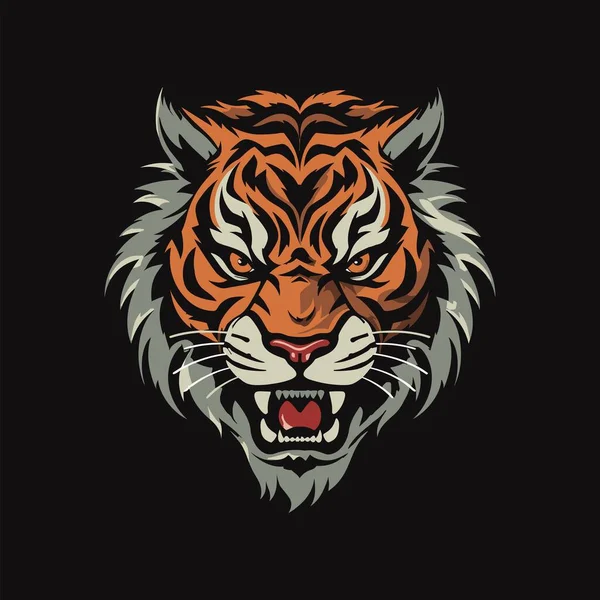 Symetryczna Twarz Tygrysa — Wektor stockowy