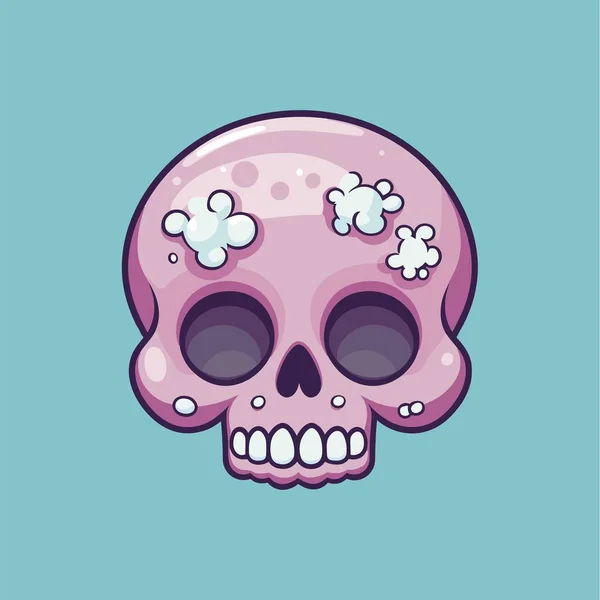 Spooky Skull Face Halloween — Stock Vector