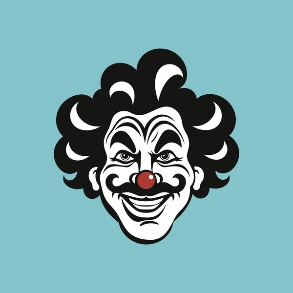 Цветной Векторный Дизайн Головы Клоуна — стоковый вектор
