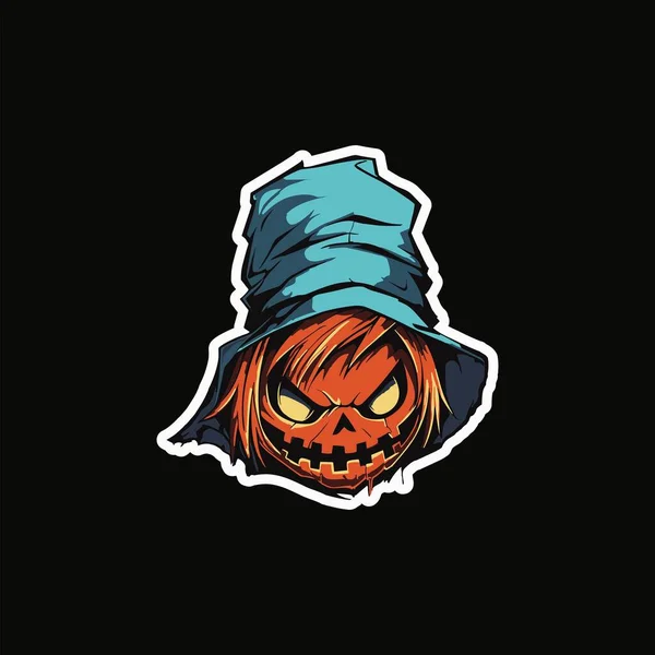 Ghostly Halloween Personaggi Horror Costume Vector — Vettoriale Stock