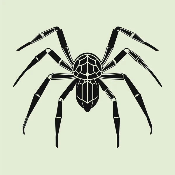 Eindringliche Spinnensilhouette Für Halloween Ambiente — Stockvektor