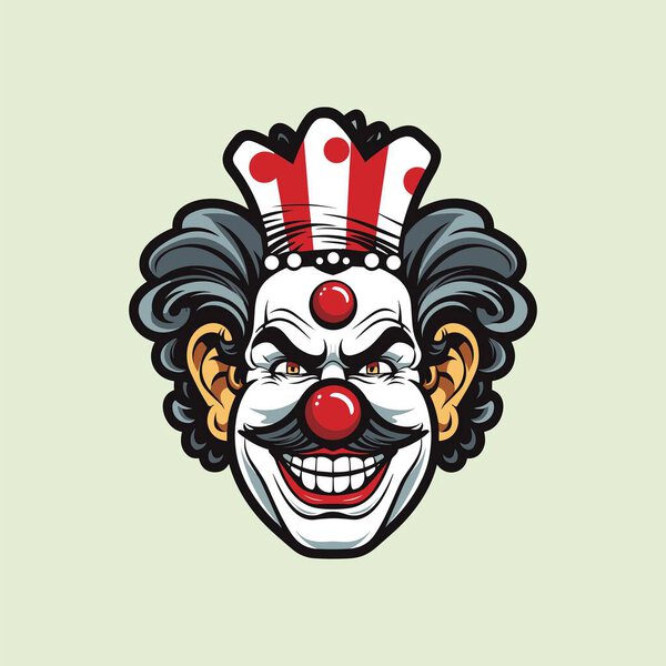 Playful Mascot Clown Illustration in Vector Format