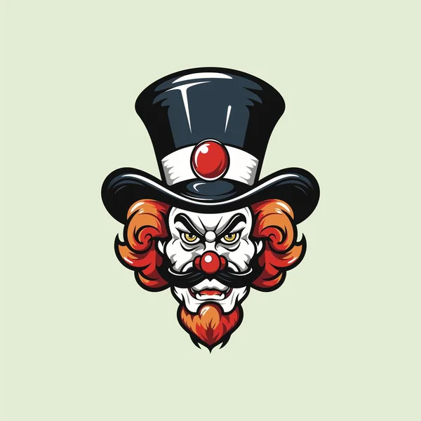 Uttrycksfull Och Livlig Clown Character — Stock vektor